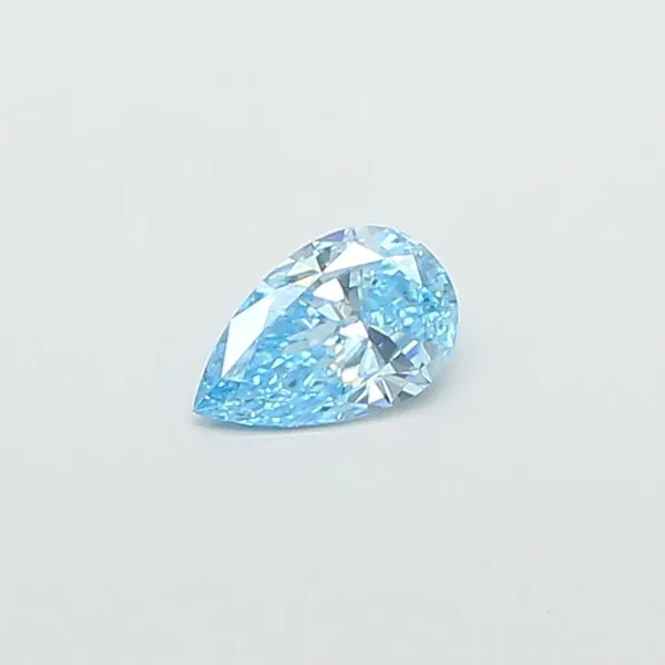 0.46ct PEAR Fancy Vivid Blue VS1 Coloured Lab diamond