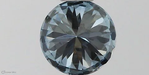 0.43ct EMERALD Fancy Vivid Blue VS1 Coloured Lab diamond