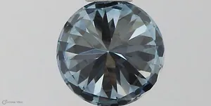 0.43ct EMERALD Fancy Vivid Blue VS1 Coloured Lab diamond