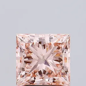2.96ct PRINCESS Fancy Vivid Pink VVS2 Coloured Lab diamond