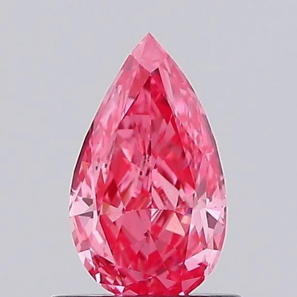 0.60ct PEAR Fancy Vivid Pink VVS2 Coloured Lab diamond