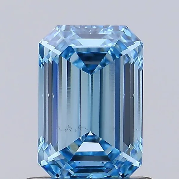 1ct EMERALD Fancy Intense Blue VS2 Coloured Lab diamond