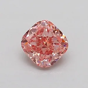 0.48ct CUSHION Fancy Intense Pink VS1 Coloured Lab diamond