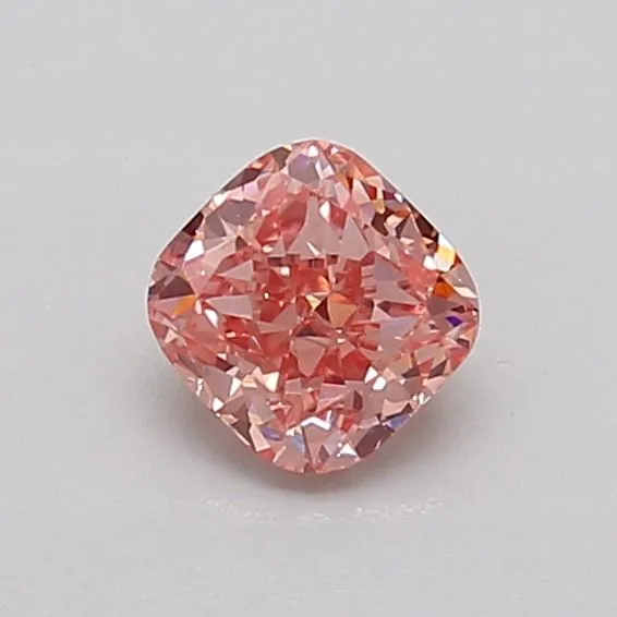 0.48ct CUSHION Fancy Intense Pink VS1 Coloured Lab diamond