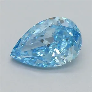 0.51ct PEAR Fancy Vivid Blue VVS2 Coloured Lab diamond