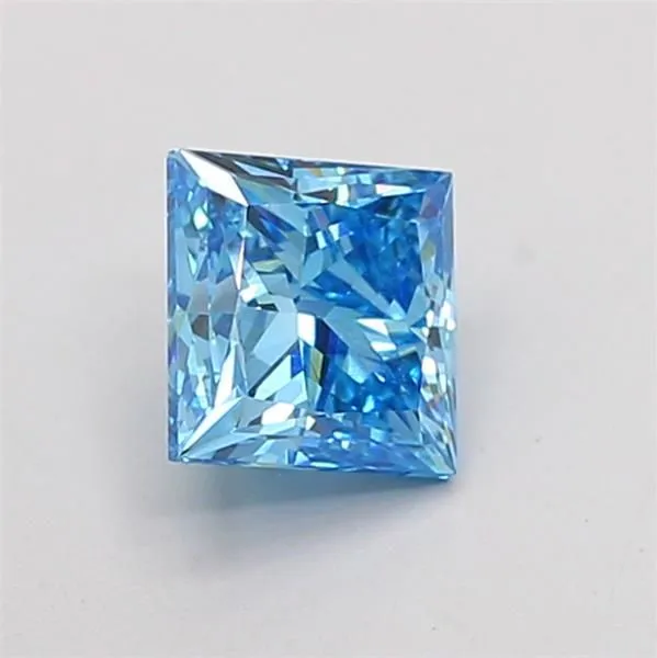 1.01ct PRINCESS Fancy Vivid Blue VS2 Coloured Lab diamond