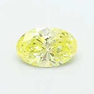 0.78ct OVAL Fancy Intense Yellow VS1 Coloured Lab diamond