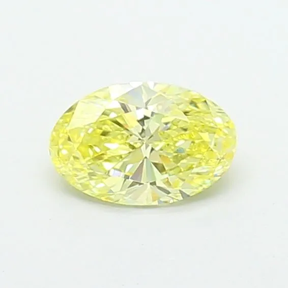 0.78ct OVAL Fancy Intense Yellow VS1 Coloured Lab diamond