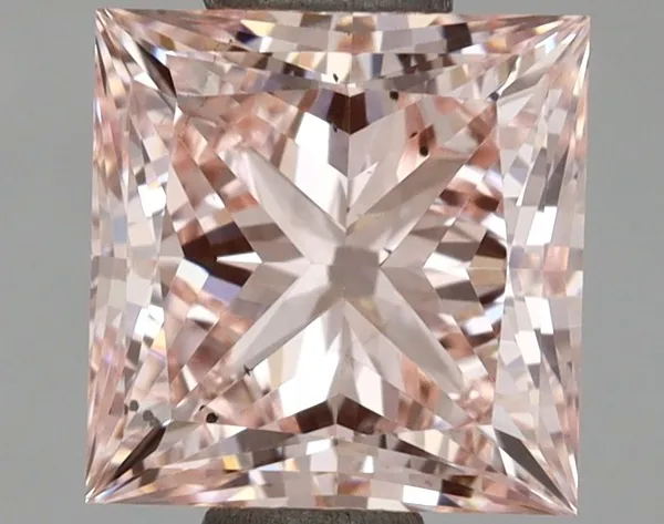 1.45ct PRINCESS Fancy Intense Pink SI1 Coloured Lab diamond