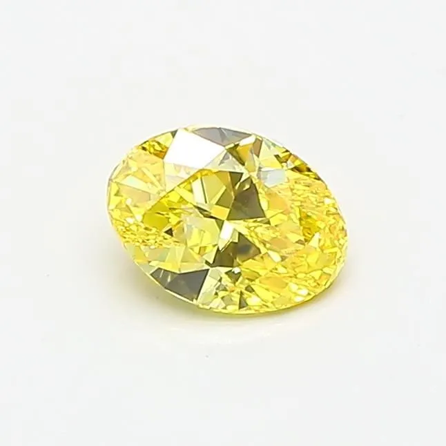 0.49ct OVAL Fancy Vivid Yellow VVS2 Coloured Lab diamond