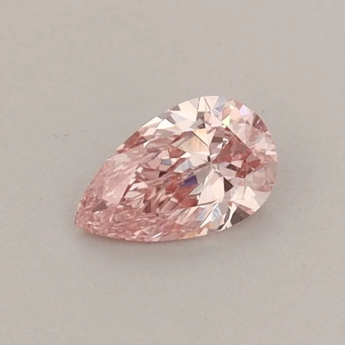 0.31ct PEAR Fancy Vivid Pink VVS2 Coloured Lab diamond
