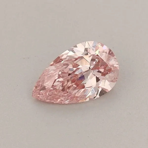 0.31ct PEAR Fancy Vivid Pink VVS2 Coloured Lab diamond