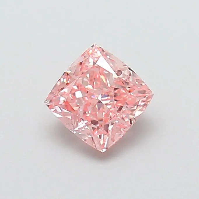1.00ct CUSHION Fancy Vivid Pink VS1 Coloured Lab diamond