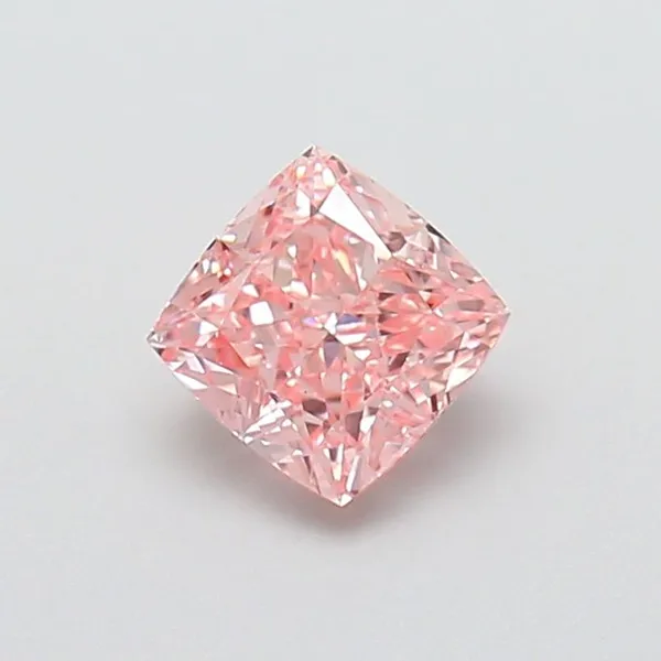 1ct CUSHION Fancy Vivid Pink VS1 Coloured Lab diamond
