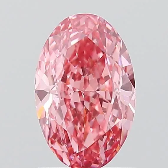 1.00ct OVAL Fancy Vivid Pink VVS2 Coloured Lab diamond