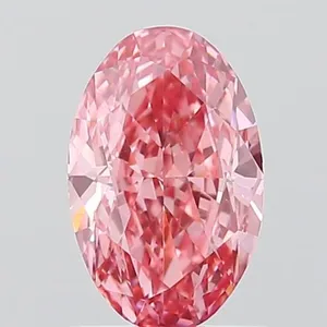 1ct OVAL Fancy Vivid Pink VVS2 Coloured Lab diamond