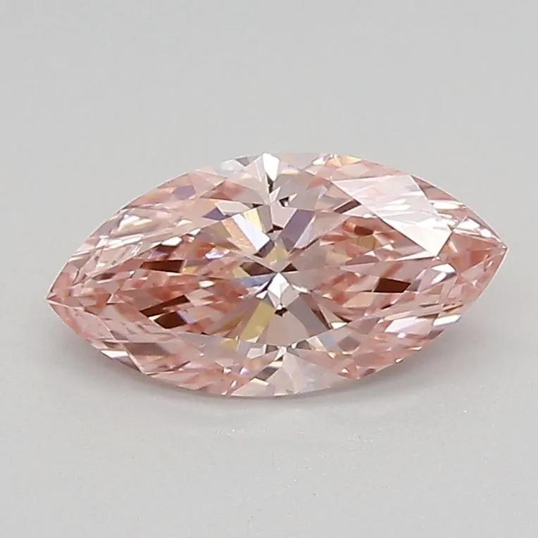 0.81ct MARQUISE Fancy Vivid Pink VVS2 Coloured Lab diamond