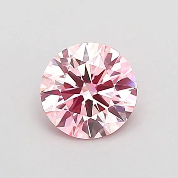0.46ct ROUND Fancy Intense Pink VS1 Coloured Lab diamond