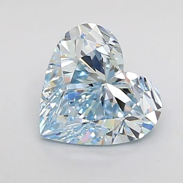 1.22ct HEART Fancy Light Greenish Blue VVS2 Coloured Lab diamond