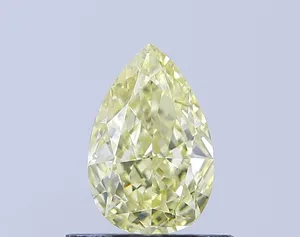 0.6ct PEAR Fancy Light Yellow VS1 Coloured Lab diamond