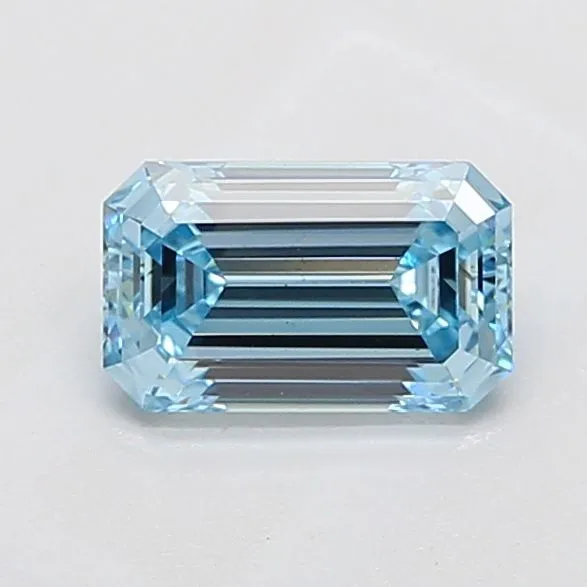 1.5ct EMERALD Fancy Vivid Blue VS2 Coloured Lab diamond