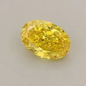 0.47ct OVAL Fancy Vivid Yellow VS1 Coloured Lab diamond