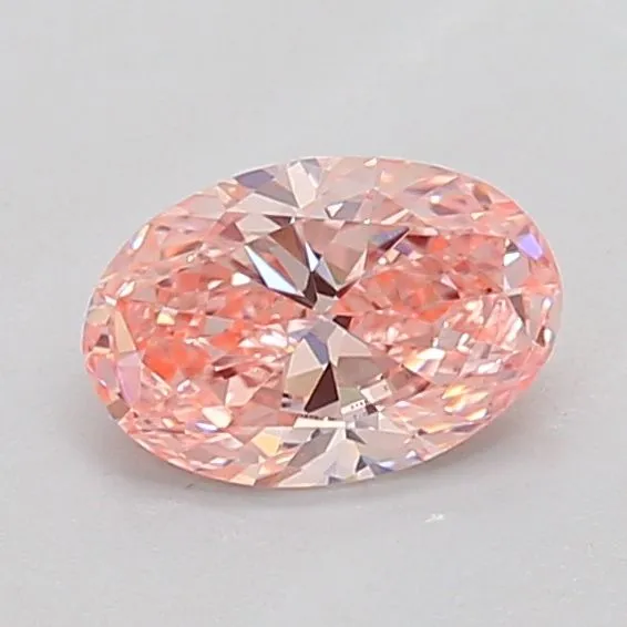 0.61ct OVAL Fancy Vivid Pink VVS2 Coloured Lab diamond