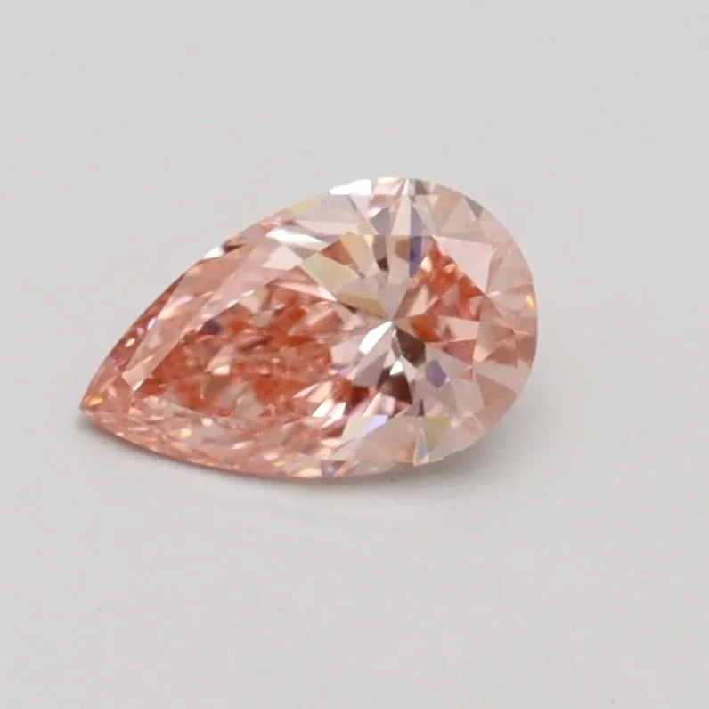0.50ct PEAR Fancy Intense Pink VS1 Coloured Lab diamond
