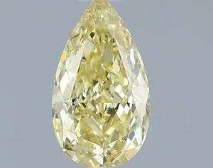 0.77ct PEAR Fancy Intense Yellow VS1 Coloured Lab diamond