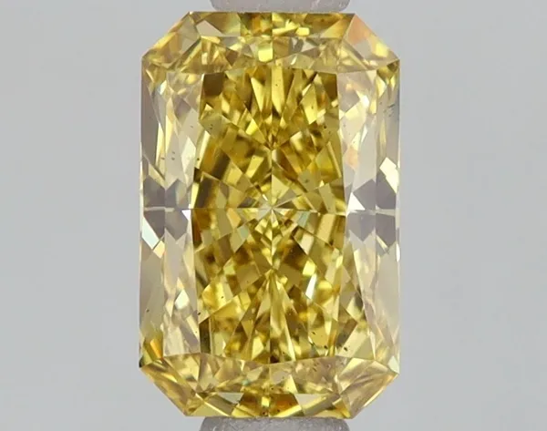 1.02ct RADIANT Fancy Vivid Yellow VS2 Coloured Lab diamond