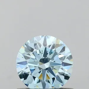 0.52ct ROUND Fancy Vivid Blue VVS1 Coloured Lab diamond