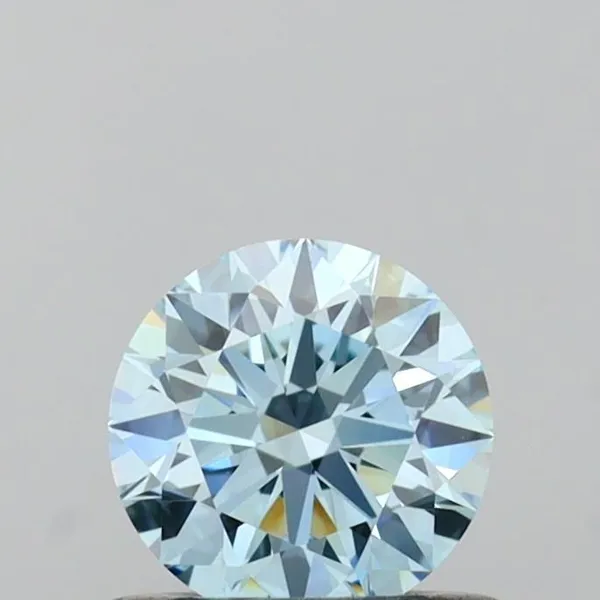 0.52ct ROUND Fancy Vivid Blue VVS1 Coloured Lab diamond