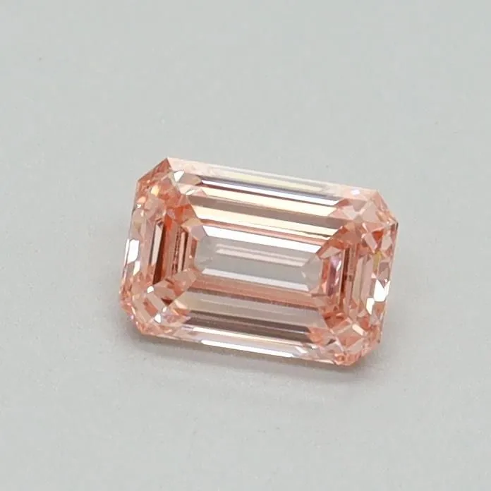 0.37ct EMERALD Fancy Vivid Pink VS1 Coloured Lab diamond