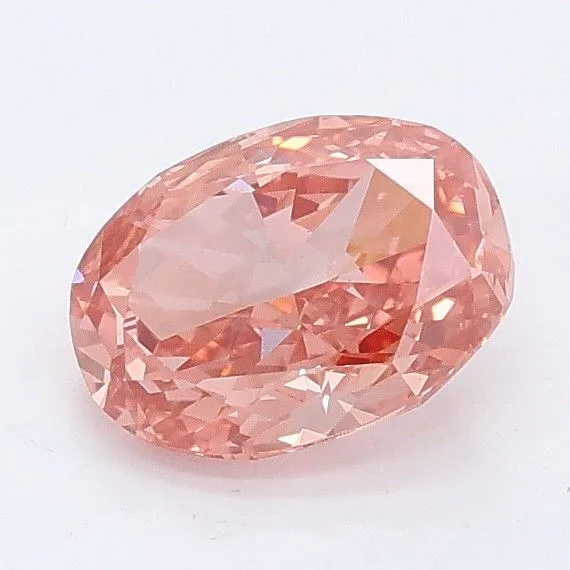 1.04ct OVAL Fancy Vivid Pink VS1 Coloured Lab diamond
