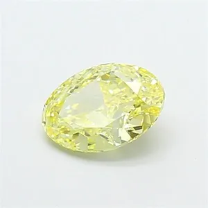 1.12ct OVAL Fancy Intense Yellow VS1 Coloured Lab diamond