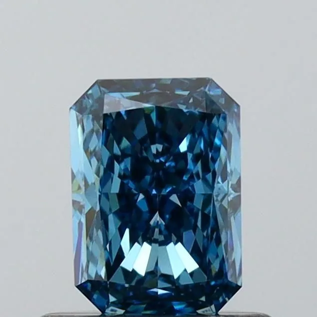 0.59ct RADIANT Fancy Vivid Blue VVS1 Coloured Lab diamond