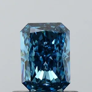 0.59ct RADIANT Fancy Vivid Blue VVS1 Coloured Lab diamond
