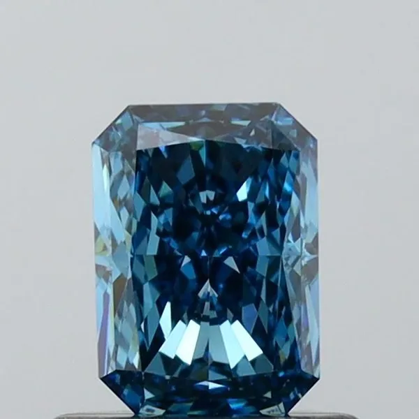 0.59ct RADIANT Fancy Vivid Blue VVS1 Coloured Lab diamond