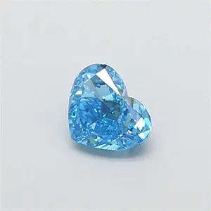 0.9ct HEART Fancy Vivid Blue SI1 Coloured Lab diamond