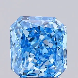 1.18ct RADIANT Fancy Vivid Blue VS1 Coloured Lab diamond