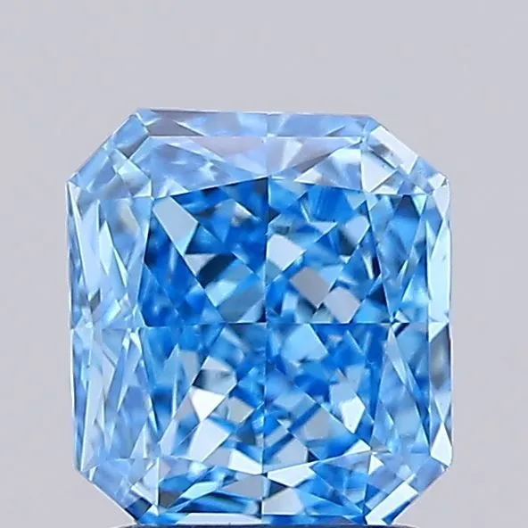 1.18ct RADIANT Fancy Vivid Blue VS1 Coloured Lab diamond