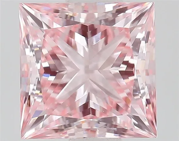 1.04ct PRINCESS Fancy Vivid Pink VS1 Coloured Lab diamond