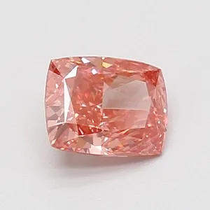 0.74ct CUSHION Fancy Vivid Pink VVS2 Coloured Lab diamond
