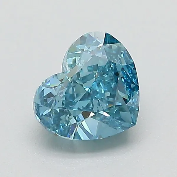 1.04ct HEART Fancy Vivid Blue VVS2 Coloured Lab diamond