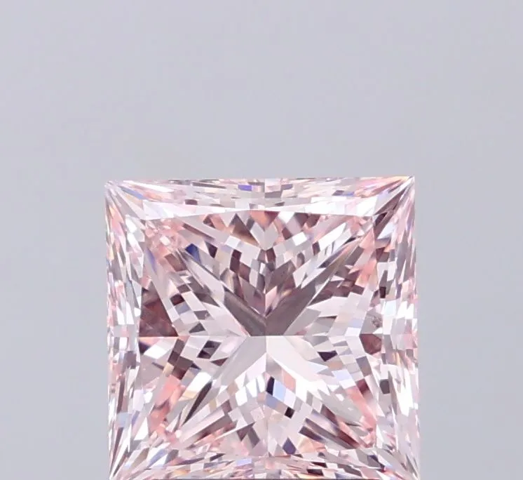 3.50ct PRINCESS Fancy Intense Pink VS1 Coloured Lab diamond