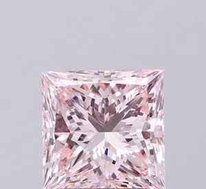 3.5ct PRINCESS Fancy Intense Pink VS1 Coloured Lab diamond