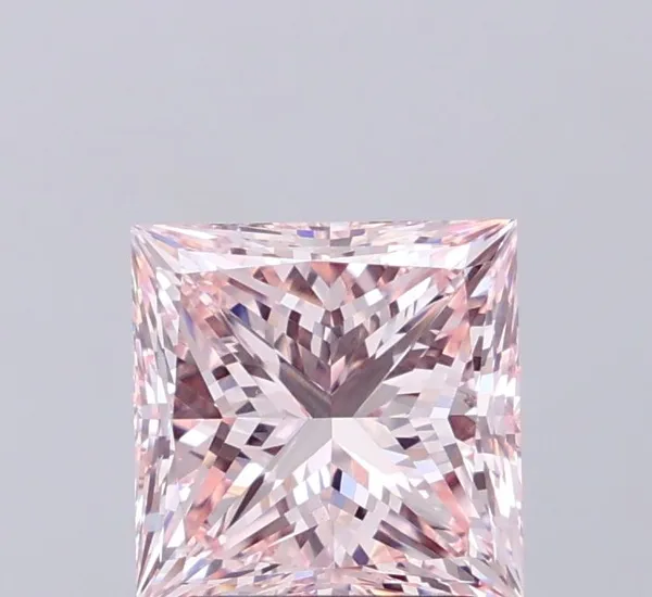 3.5ct PRINCESS Fancy Intense Pink VS1 Coloured Lab diamond