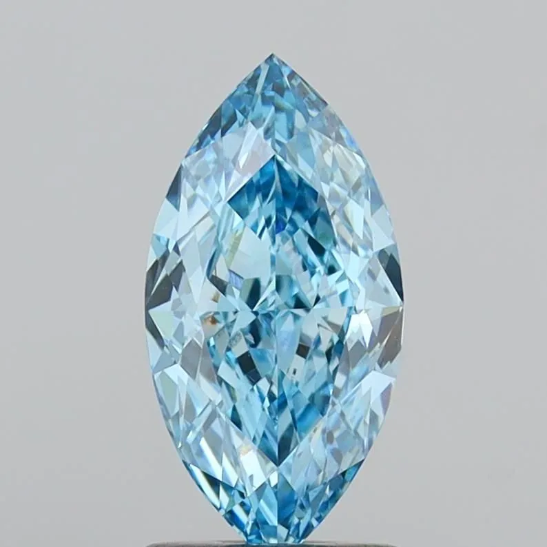 1.51ct MARQUISE Fancy Vivid Blue VS1 Coloured Lab diamond