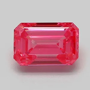 1.05ct EMERALD Fancy Vivid Pink VS2 Coloured Lab diamond