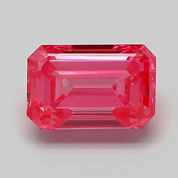 1.05ct EMERALD Fancy Vivid Pink VS2 Coloured Lab diamond